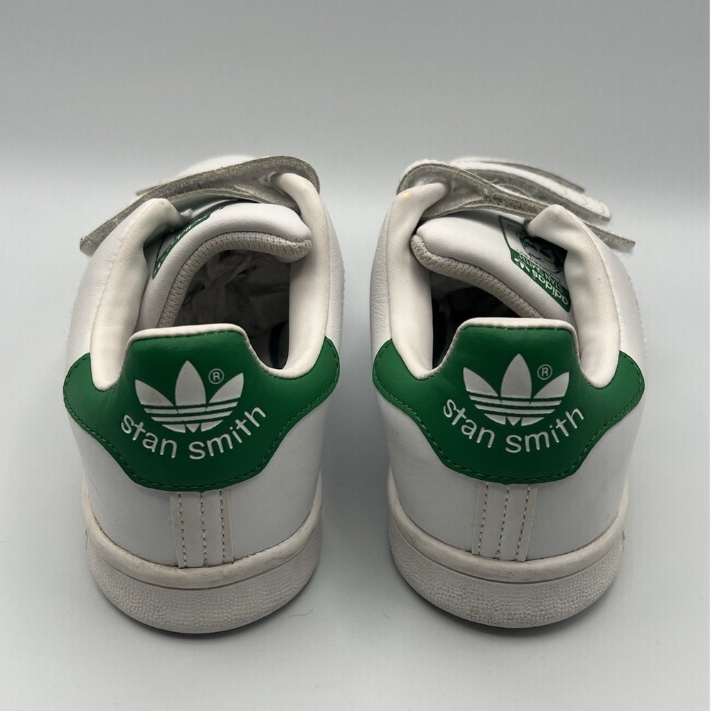 Adidas Stan Smith Strap White Green Retro Shoes - Kids Youth Size 3 (M20607) - Picture 4 of 8